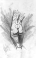 Michael Hensley Drawings, Female Form 43